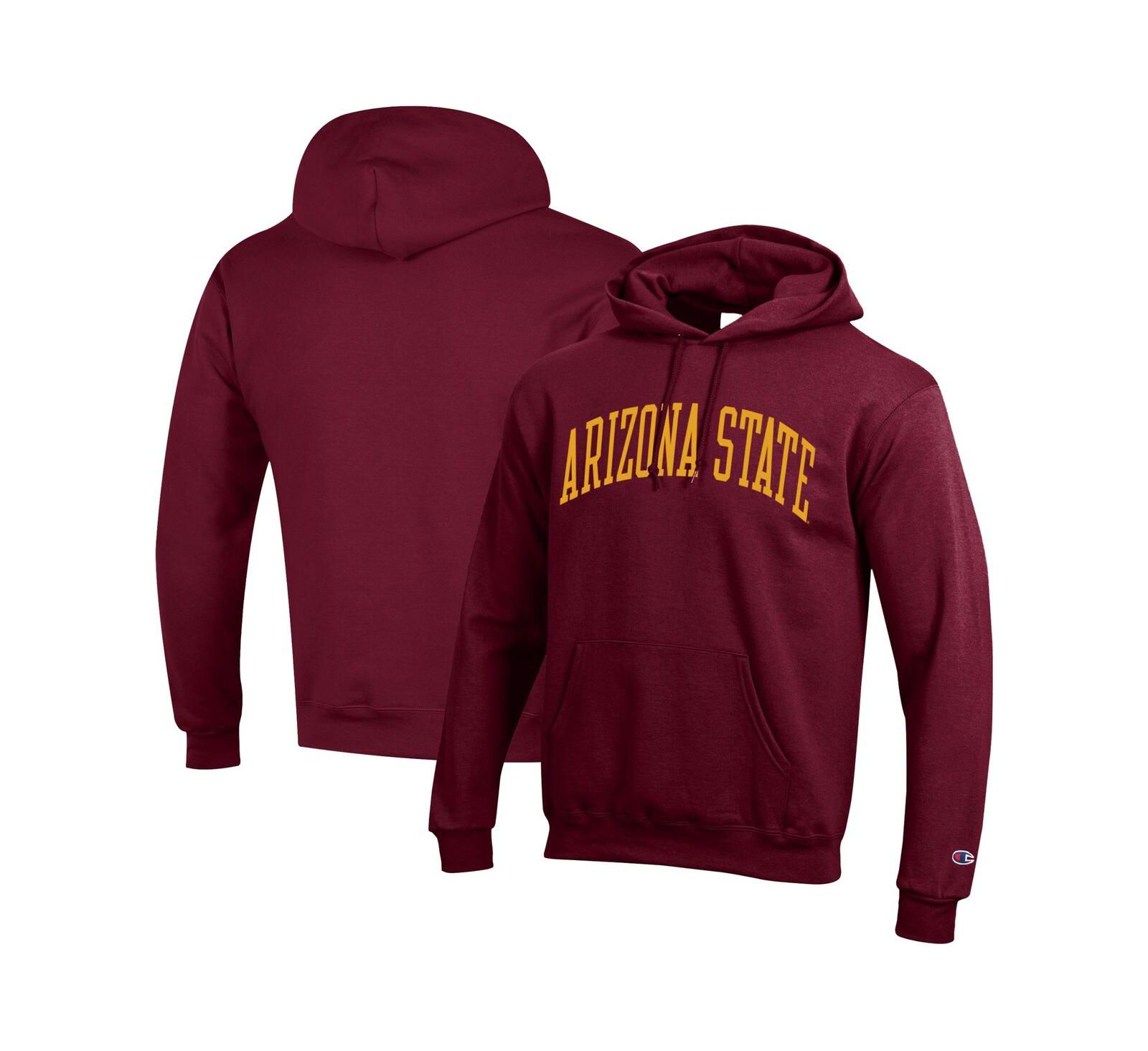 Мужское худи Champion Maroon Arizona State Sun Devils Basic Arch Fleece Pullover