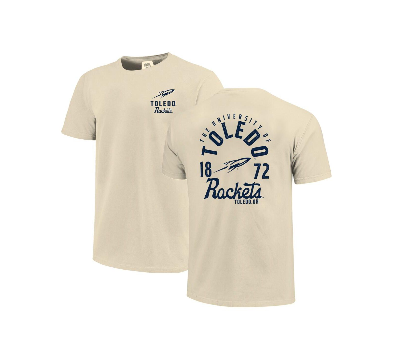 Image One Мужской Cream Toledo Rockets Comfort Colors Mascot Overlay T-Shirt