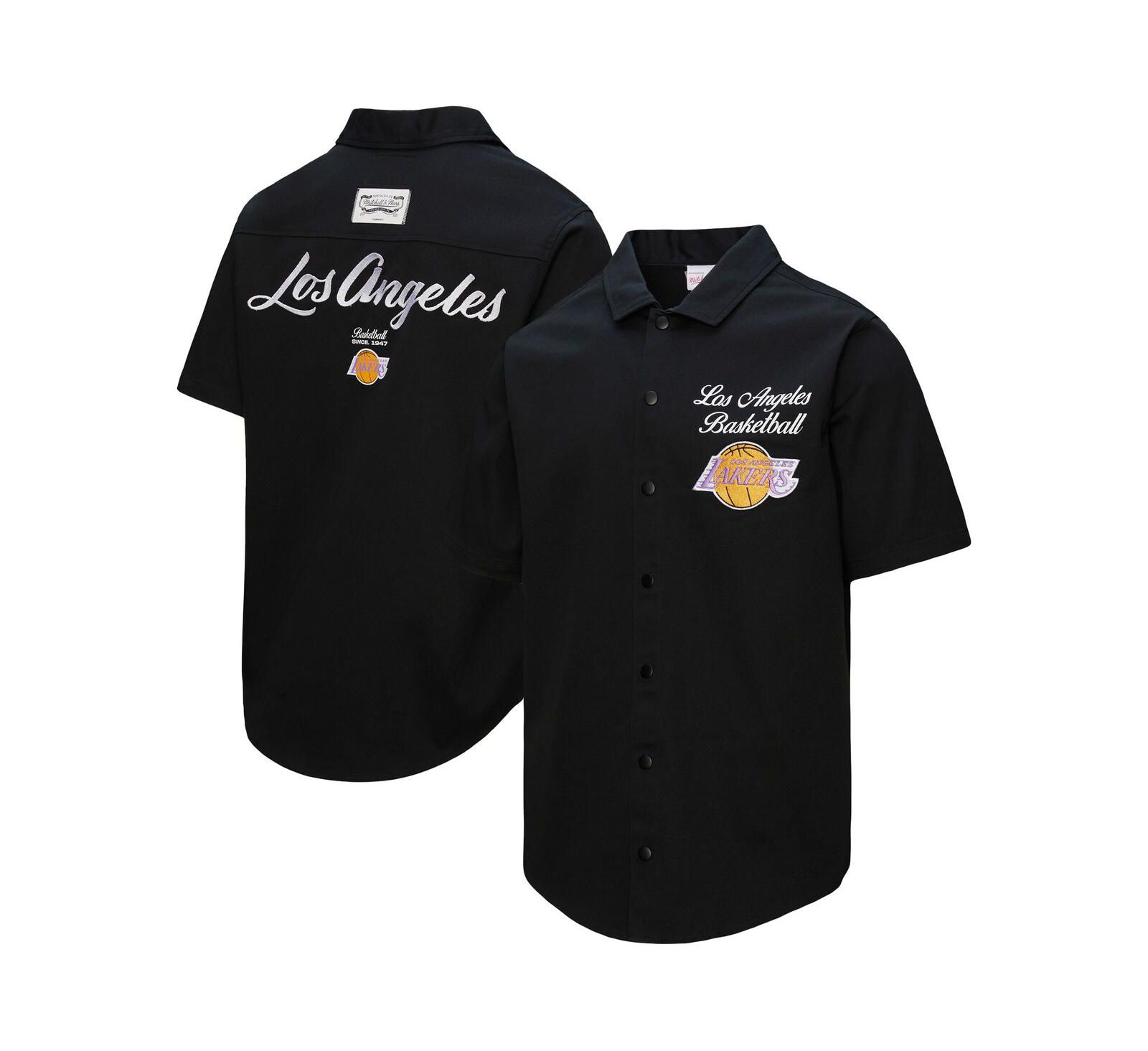 Мужская рубашка Mitchell & Ness Los Angeles Lakers Hardwood Classics Camp Black