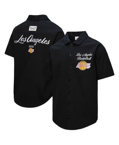 Мужская рубашка Mitchell & Ness Los Angeles Lakers Hardwood Classics Camp Black