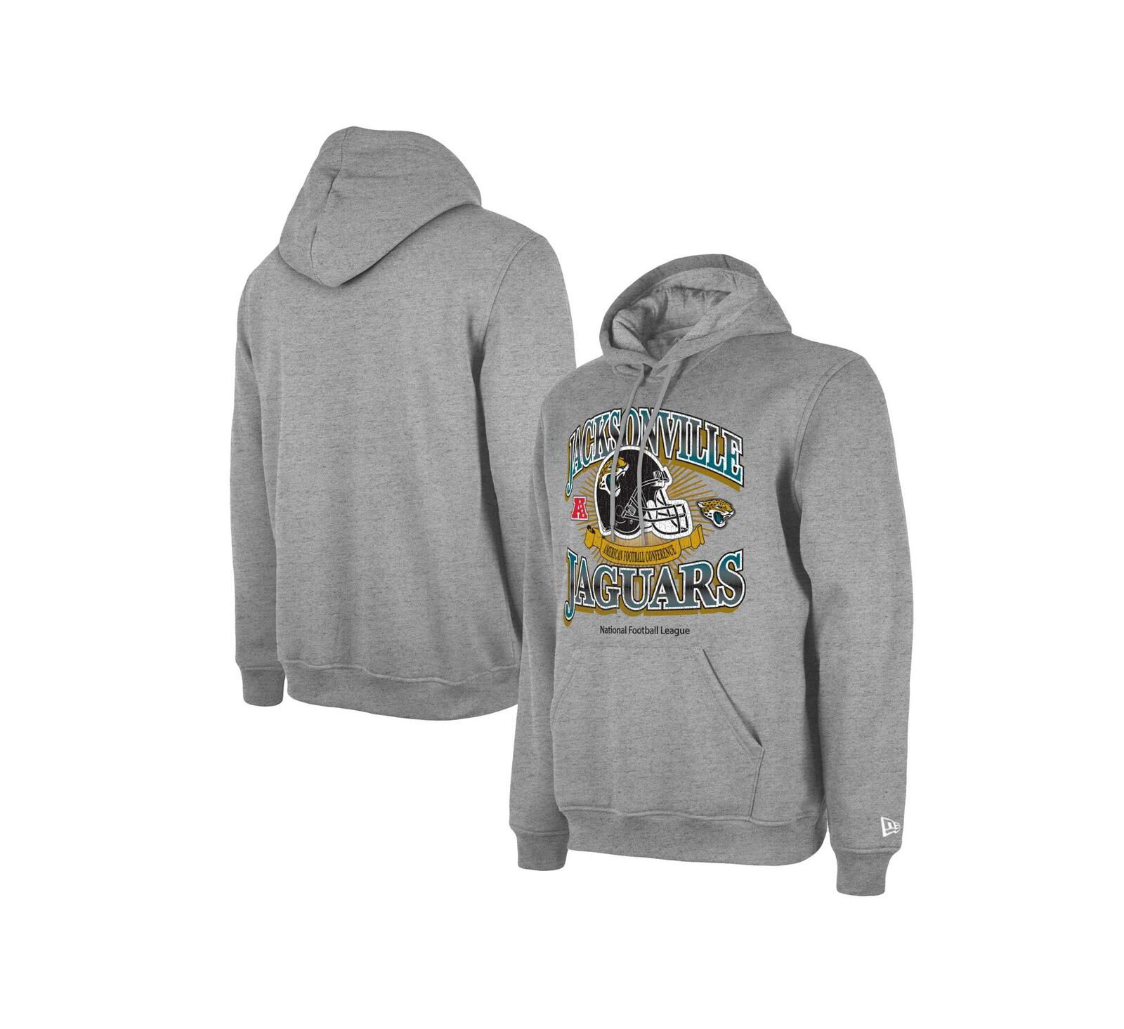 New Era Мужской худи ретро Jacksonville Jaguars серого цвета