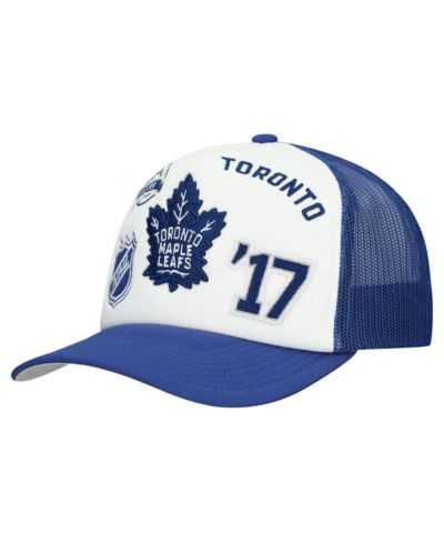 Мужская белая и синяя кепка Mitchell & Ness Toronto Maple Leaf's Gridlock Trucker с регулировкой