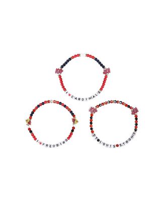 FOCO St. Louis Cardinals 3-Pack Friendship Bracelet Set