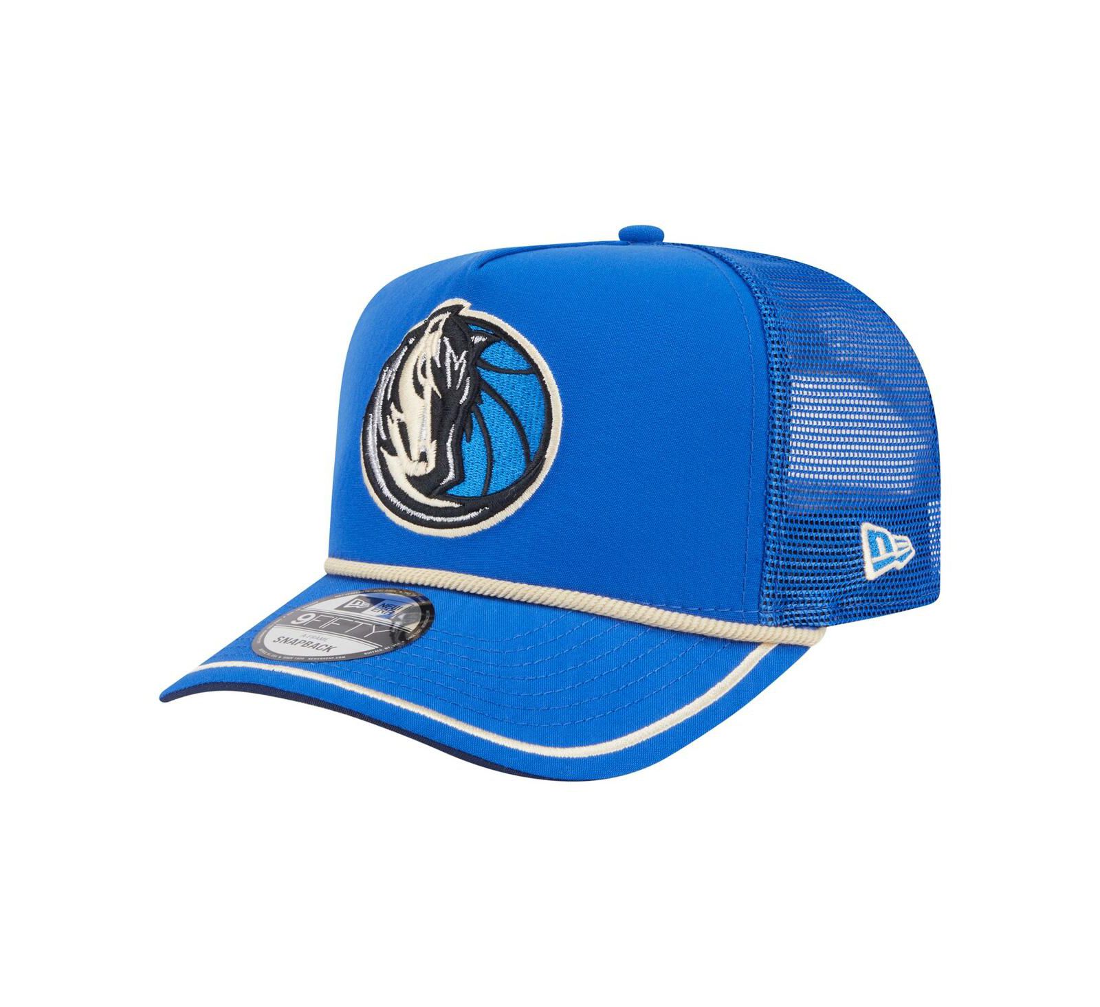 Мужская кепка New Era Blue Dallas Mavericks Team Rope A-Frame 9FIFTY Snapback