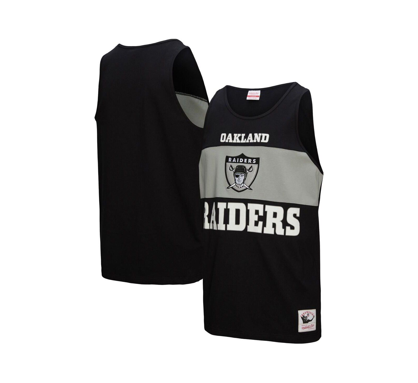 Mitchell & Ness Men's Black Oakland Raiders Retro Color Block Tank Top
