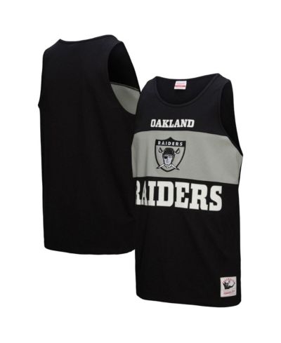 Mitchell & Ness Men's Black Oakland Raiders Retro Color Block Tank Top