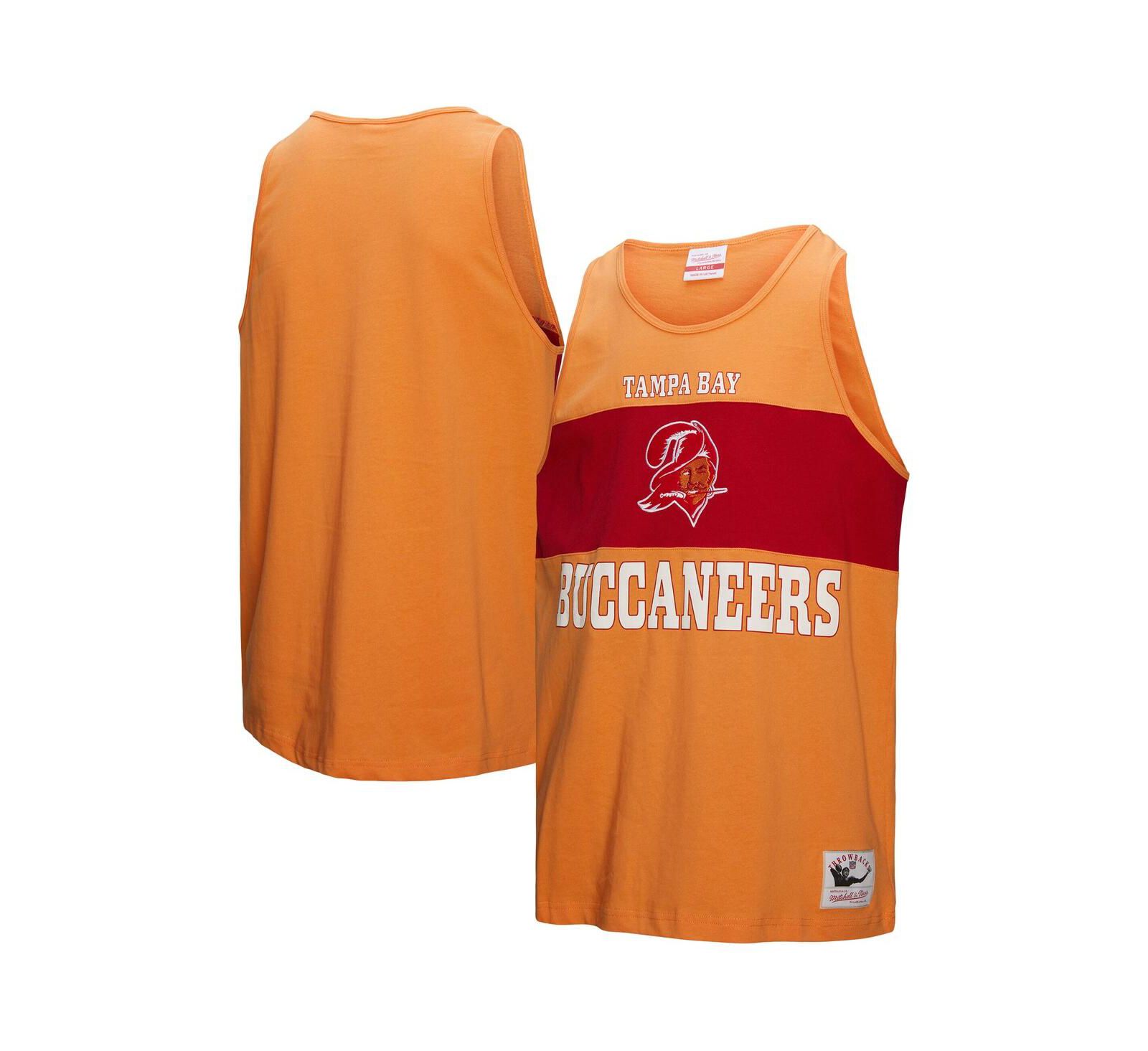 Мужская майка Mitchell & Ness Orange Tampa Bay Buccaneers Retro Color Block