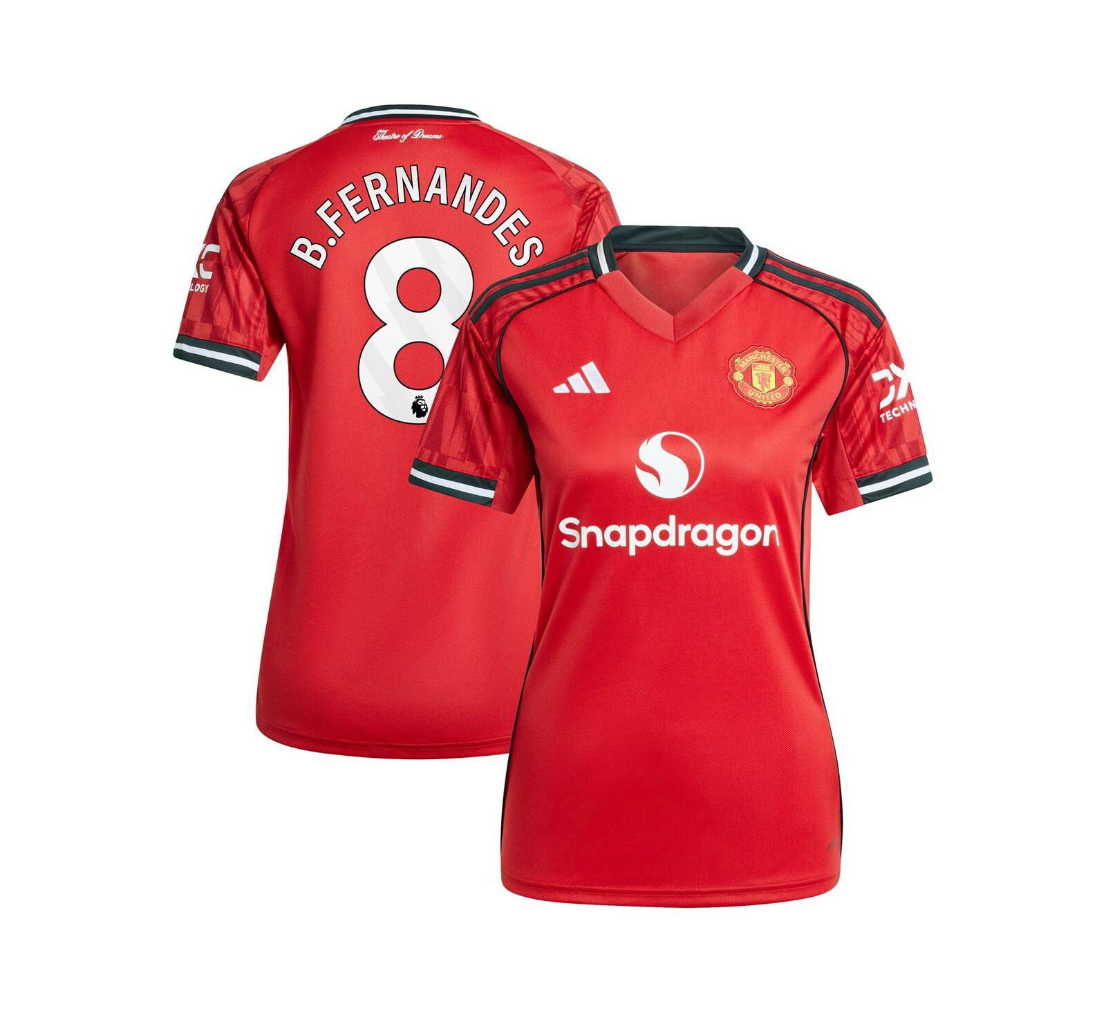 adidas Женская джерси-реплика Bruno Fernandes Red Manchester United Home 2025/26