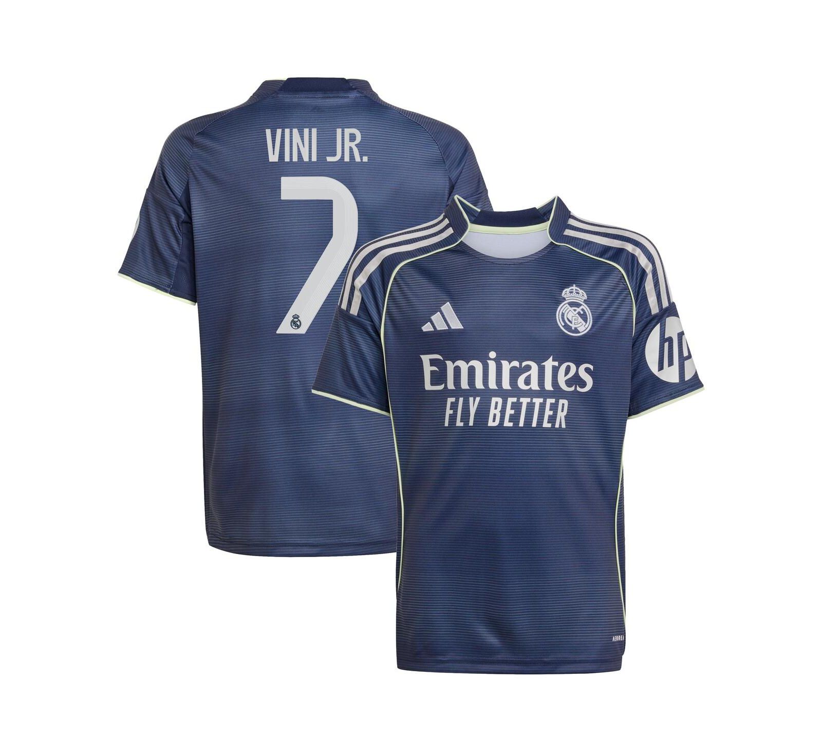 Детская реплика джерси Adidas Vini Jr. Blue Real Madrid 2025/26 Away