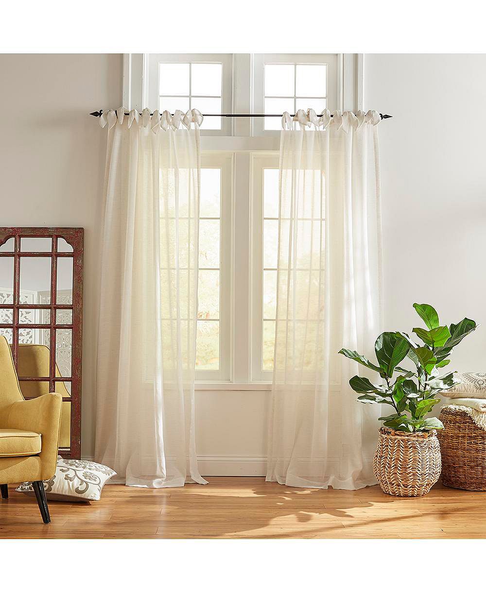 Threadmade Vienna Tie-Top Sheer Window Curtain