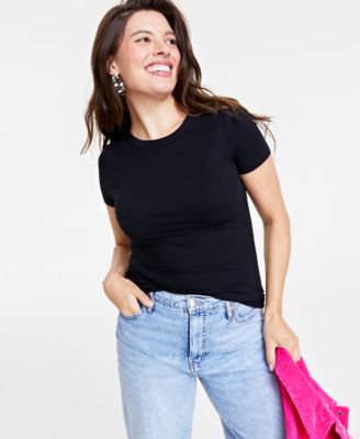 On 34th Women’s Plus size Ribbed T-Shirt, Created for Macy’s