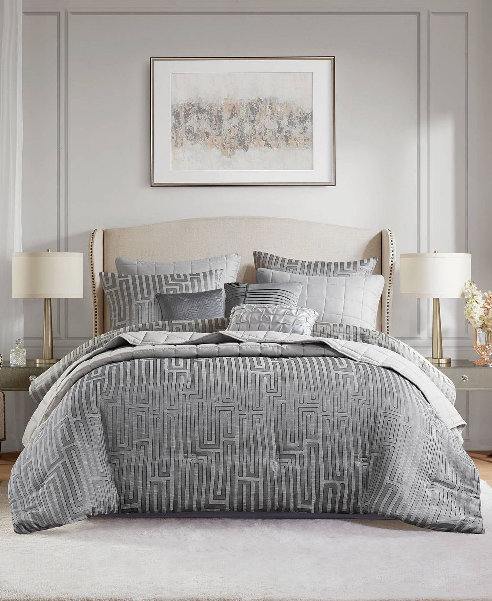 Madison Park Royce Luxury Jacquard 10-Piece Comforter Set, California King