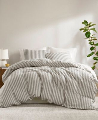 Комплект из 3 предметов: пододеяльник Madison Park Etta Striped, California King
