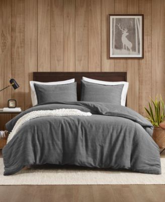 Woolrich Mckenzie Twill Washed 3-Pc. Duvet Cover Set, King/California King