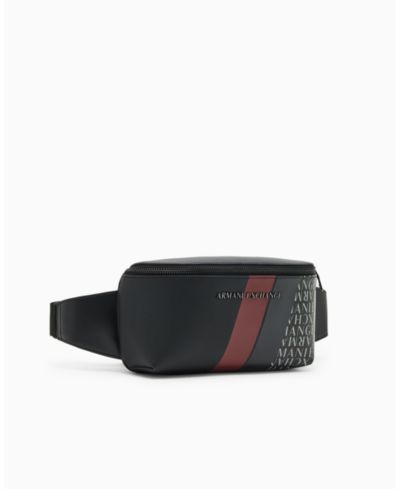 Мужская поясная сумка A|X Armani Exchange Striped Detail Logo Graphic