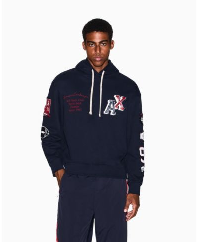 A|X Armani Exchange Мужской худи с вышивкой