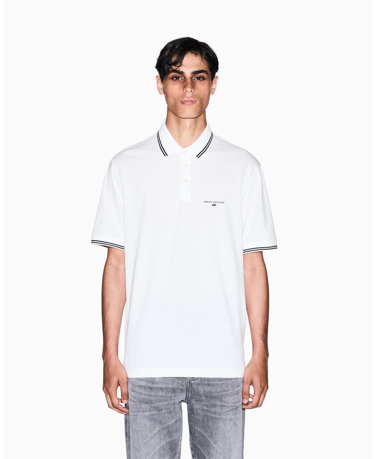 Мужская рубашка-поло A|X Armani Exchange Jersey Collar Tipping