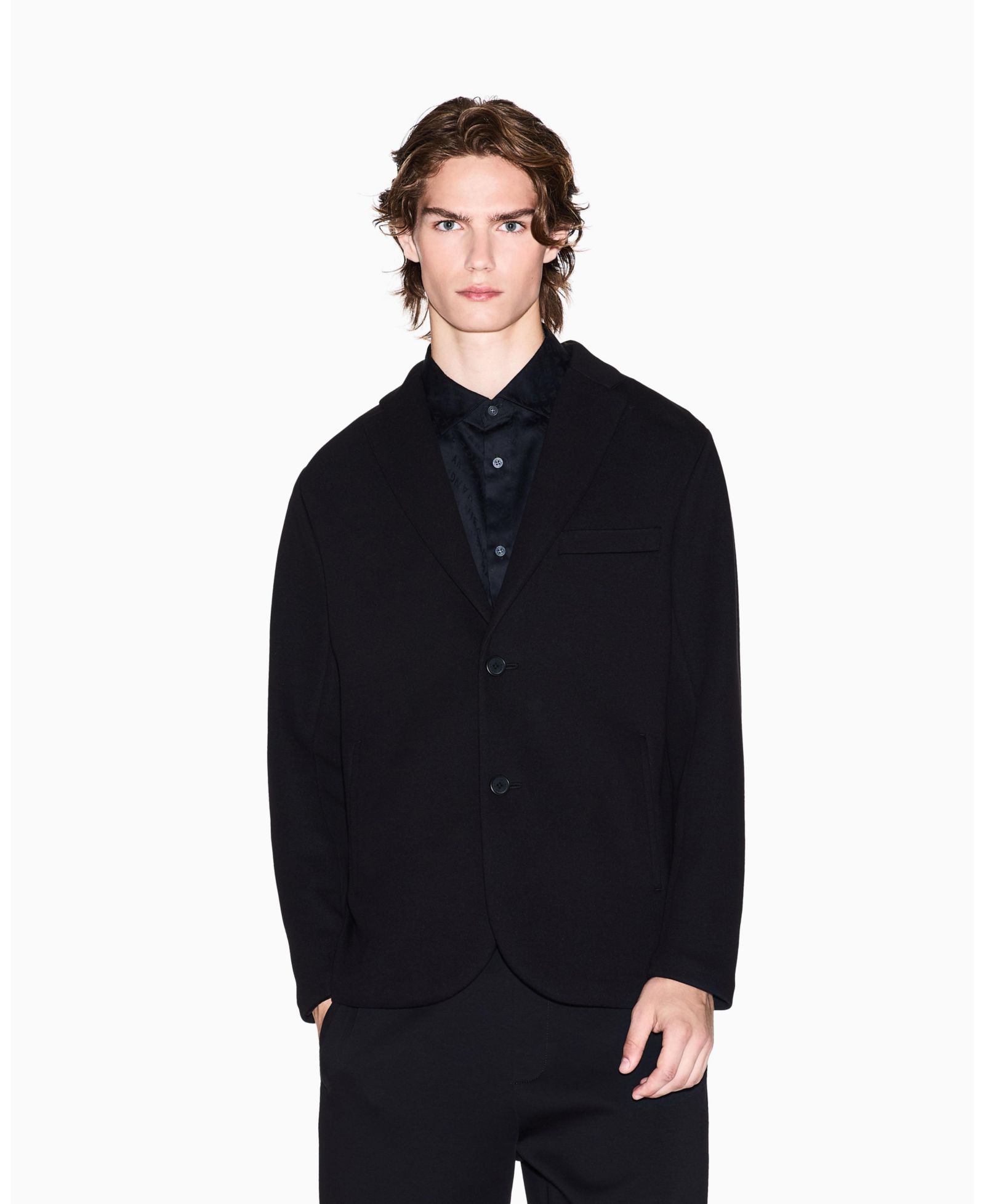 A|X Armani Exchange Men's Cozy Lab Pique Blazer