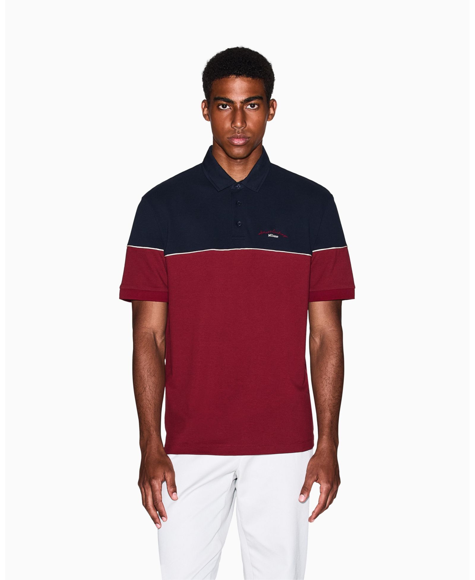 Мужская рубашка поло A|X Armani Exchange Color Block Pique