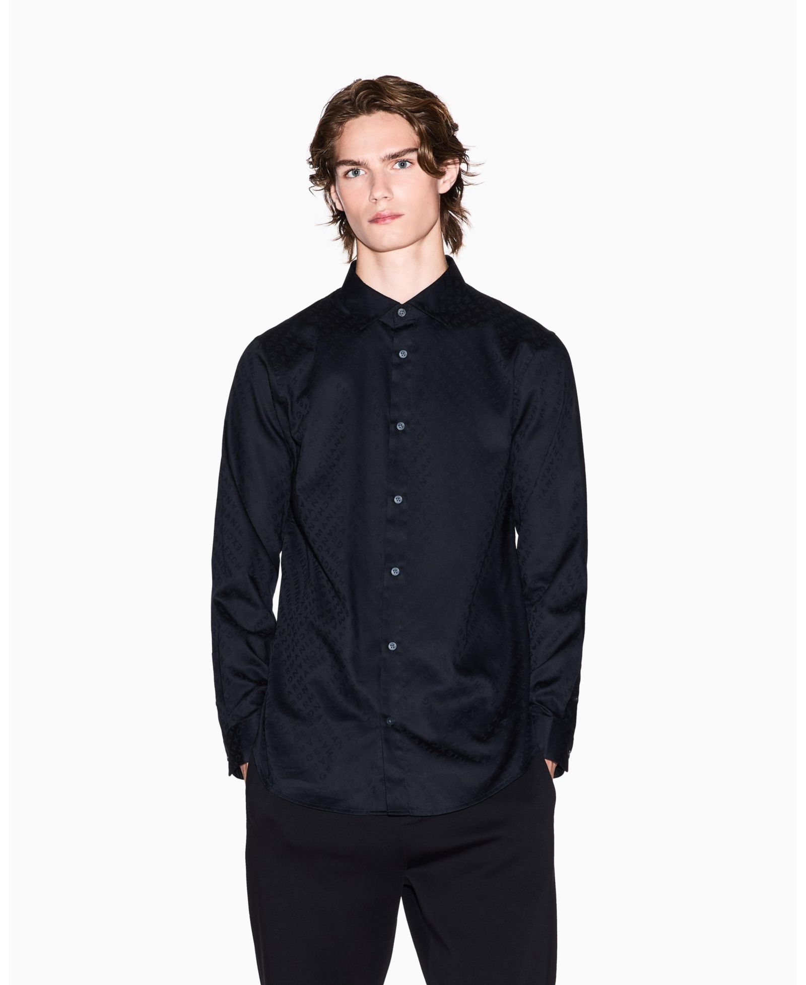 Мужская рубашка A|X Armani Exchange с жаккардовым плетением
