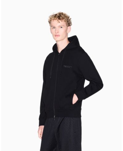 A|X Armani Exchange Мужской худи Milan NY с полным молнией логотипом