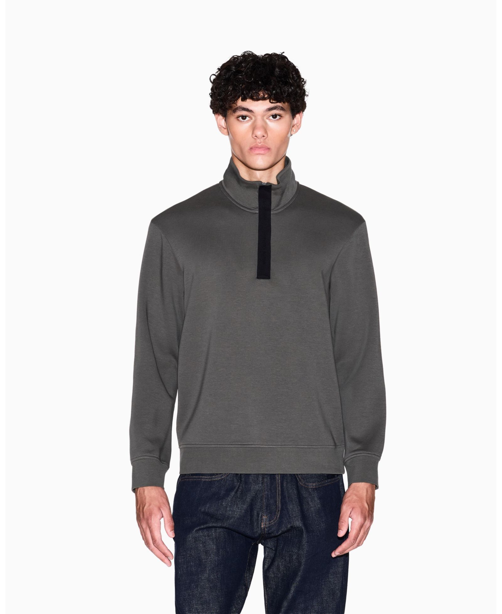 Мужской свитшот A|X Armani Exchange Grosgrain Logo Fleece Quarter Zip