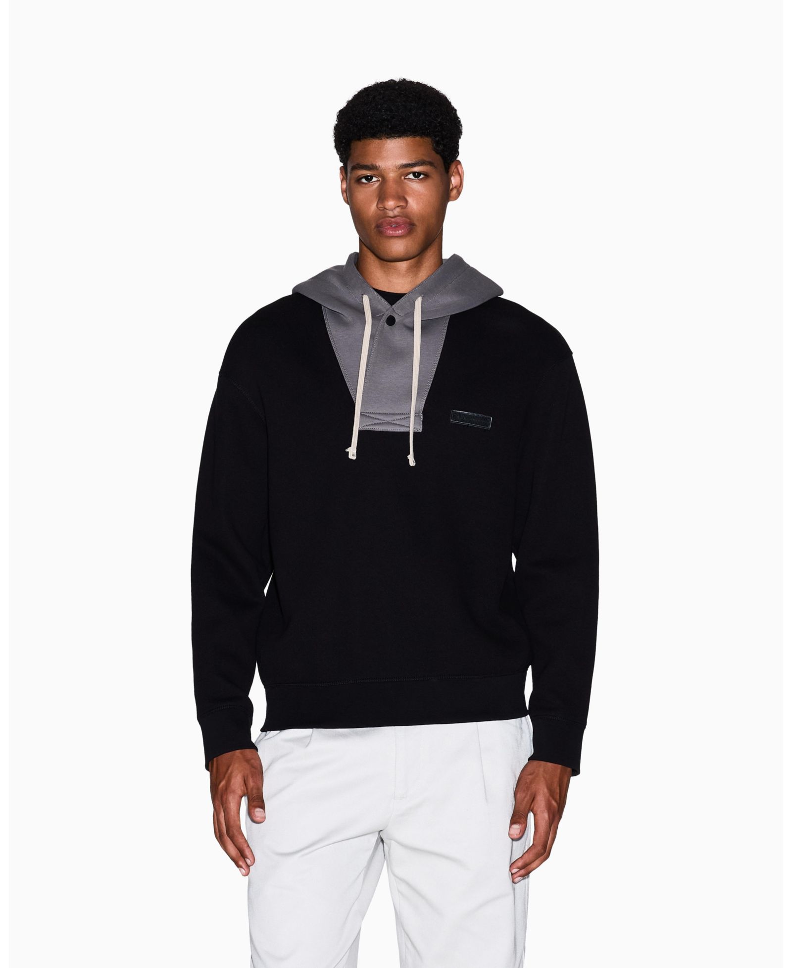 A|X Armani Exchange Мужской хлопковый джемпер-худи Color Block Pique