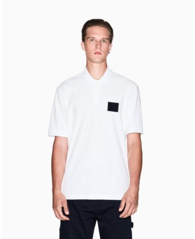 A|X Armani Exchange Men's AX Box Mercerized Cotton Pique Polo Shirt