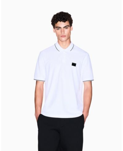 Мужская рубашка-поло A|X Armani Exchange Night Lab Short Sleeve Mercerized Cotton Pique