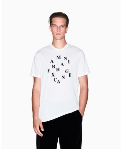 A|X Armani Exchange Мужская футболка с графическим принсовом Circle Lettering