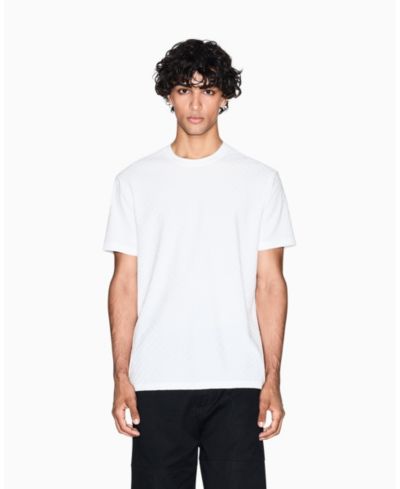 A|X Armani Exchange Men's Mercerized Jacquard Allover Logo T-Shirt