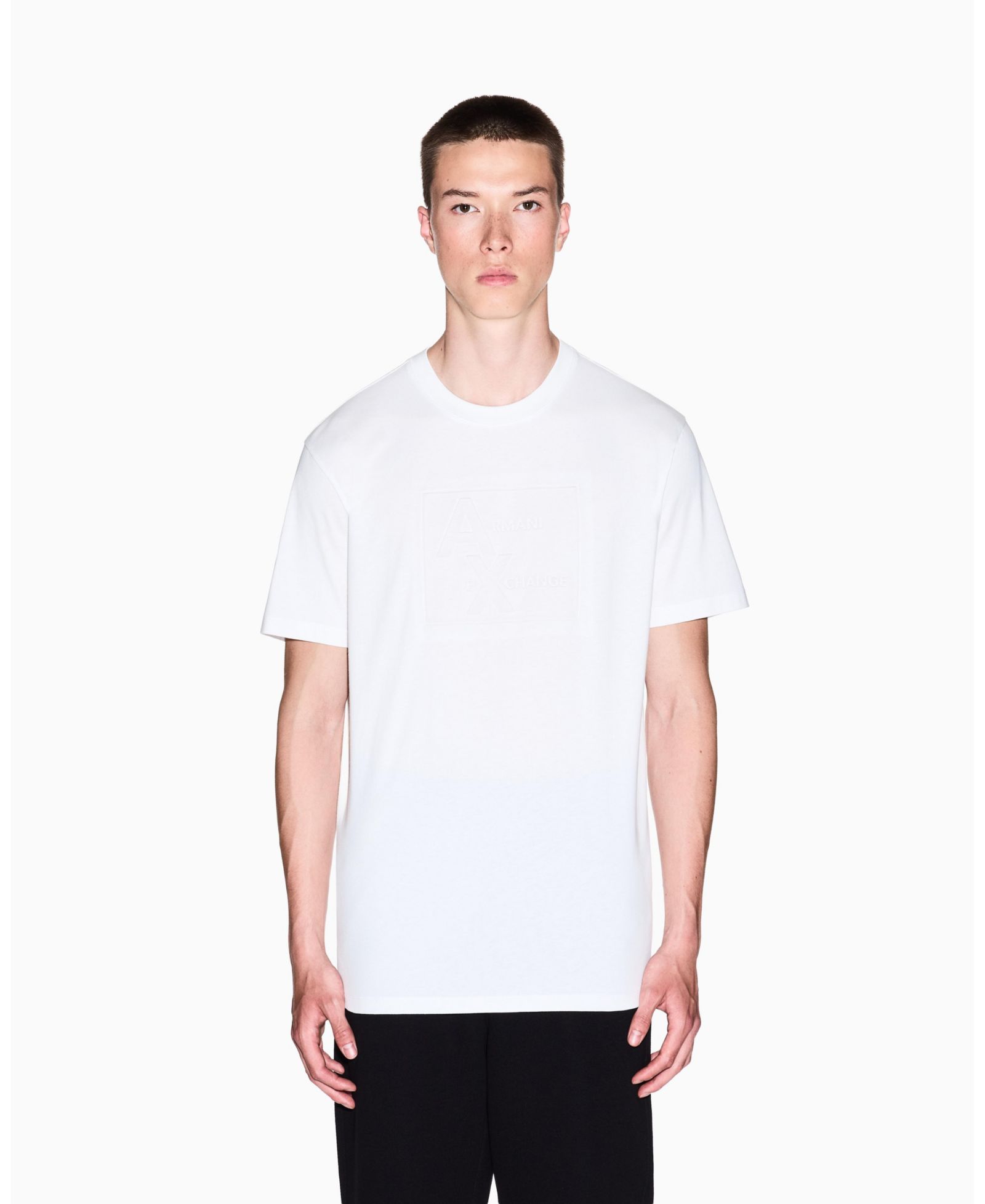Мужская футболка A|X Armani Exchange Men's Tonal Grid Box Graphic