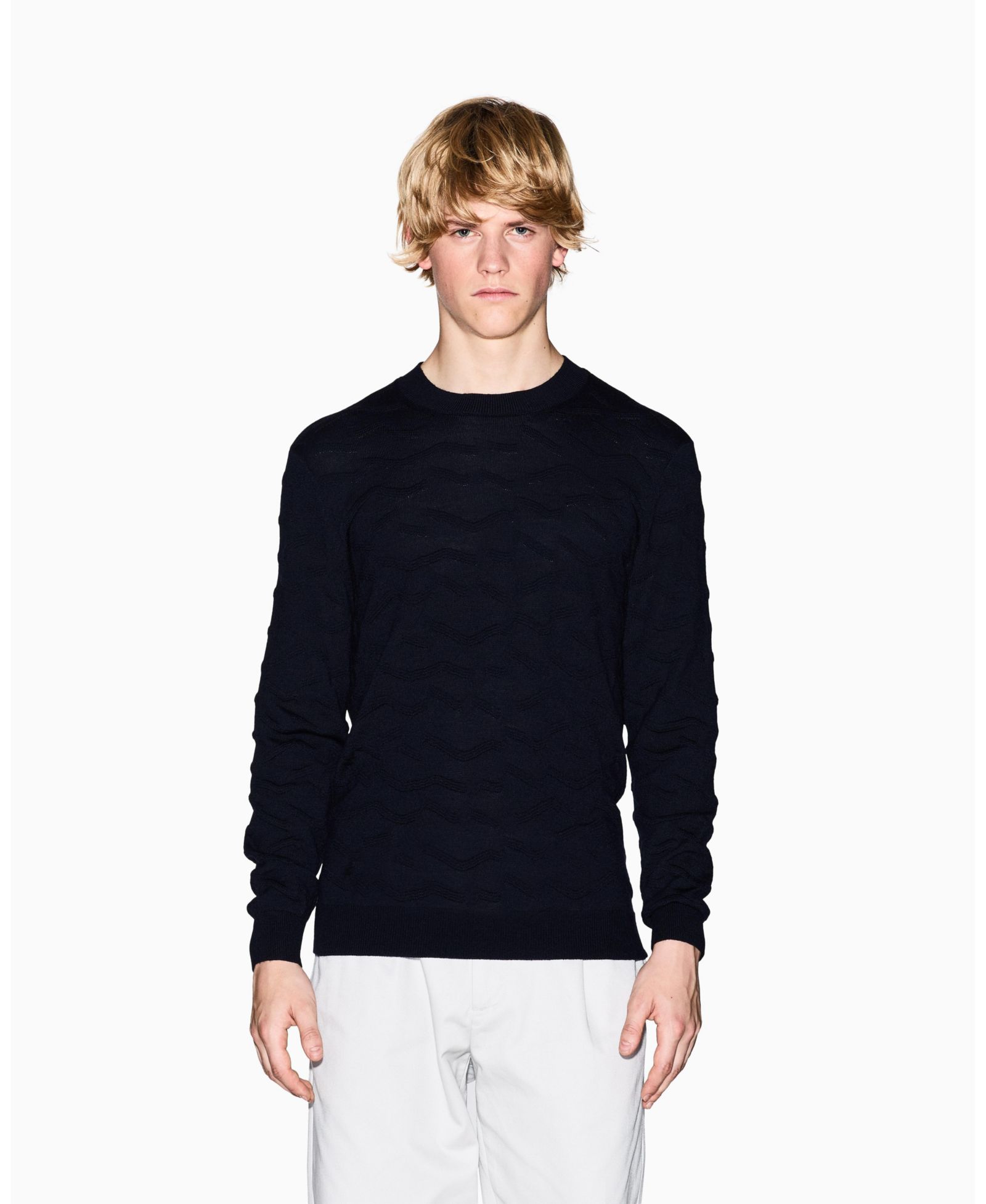 A|X Armani Exchange Men's Cozy Lab Tonal Crewneck Sweater