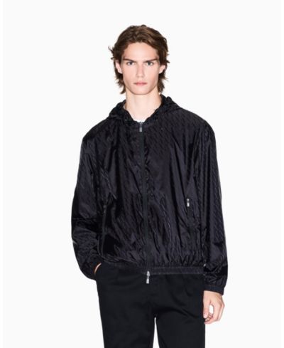 A|X Armani Exchange Мужская ветровка с логотипом Jacquard Allover
