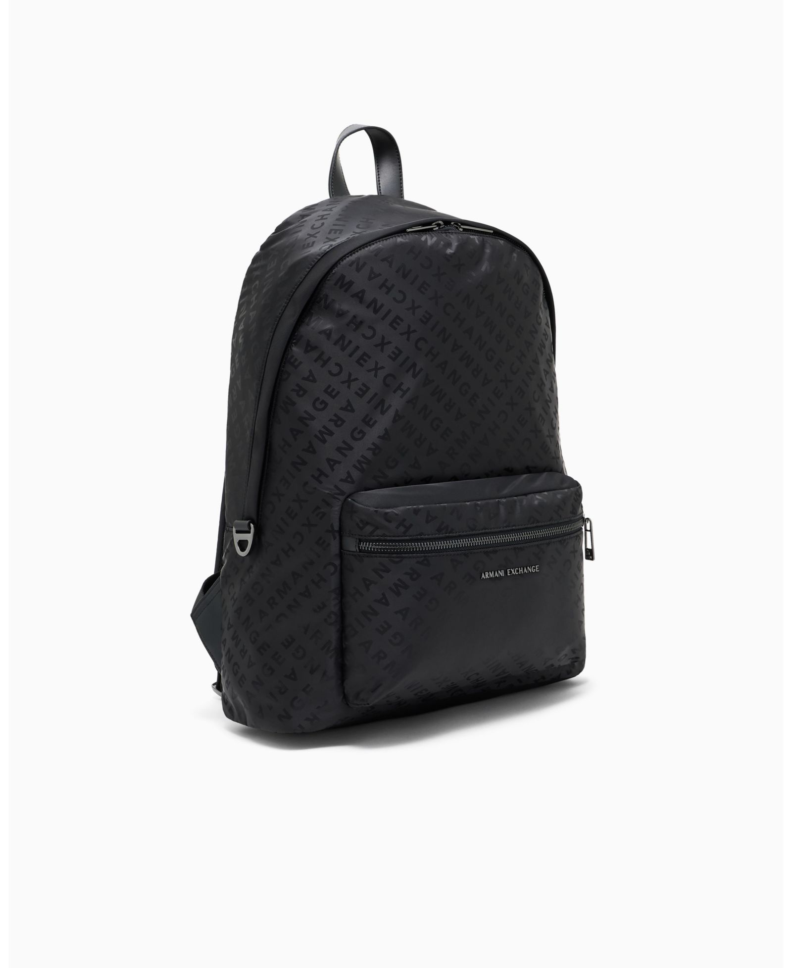 A|X Armani Exchange Men's Satin Jacquard Allover Logo Backpack