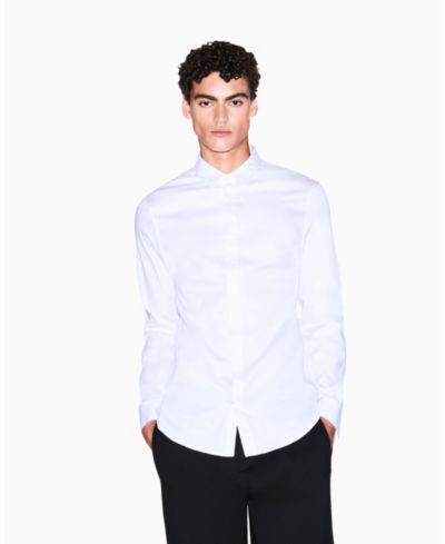 A|X Armani Exchange Men's Night Lab Satin Woven Shirt