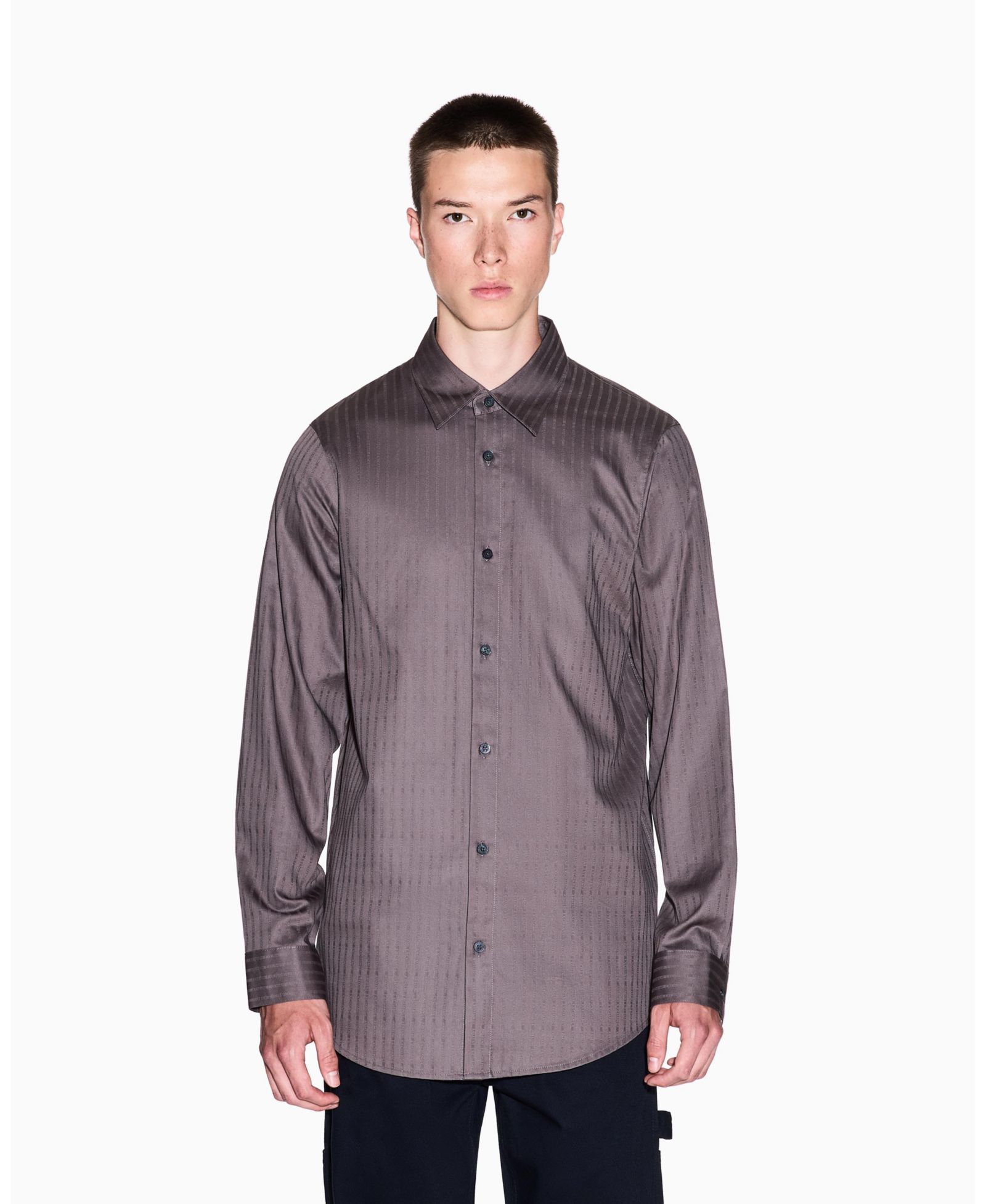 Мужская рубашка A|X Armani Exchange Cotton Jacquard Wording Graphic