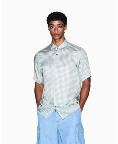 Рубашка A|X Armani Exchange Men's Short Sleeve Viscose Print Woven