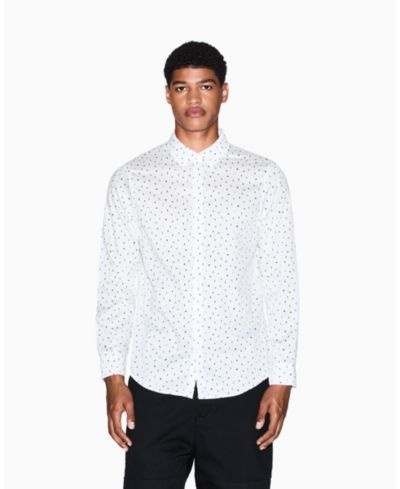 Мужская рубашка A|X Armani Exchange Allover Letter Logo Satin Woven