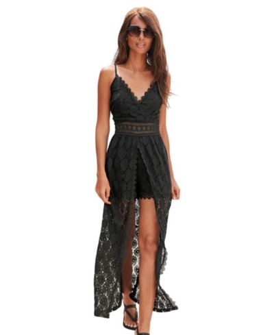 Ромпер LASCANA Women's Maxi Scalloped Lace Overlay