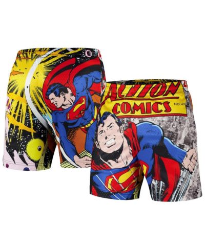 Lids Мужские сетчатые шорты Superman с большим принтом, черные