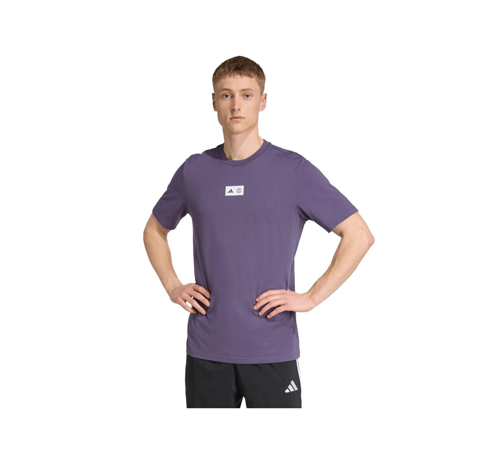 Adidas Men's Purple Manchester United Jersey Hook T-Shirt