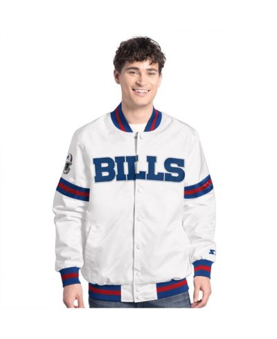 Мужская куртка Starter White Buffalo Bills Scout Full-Snap Varsity