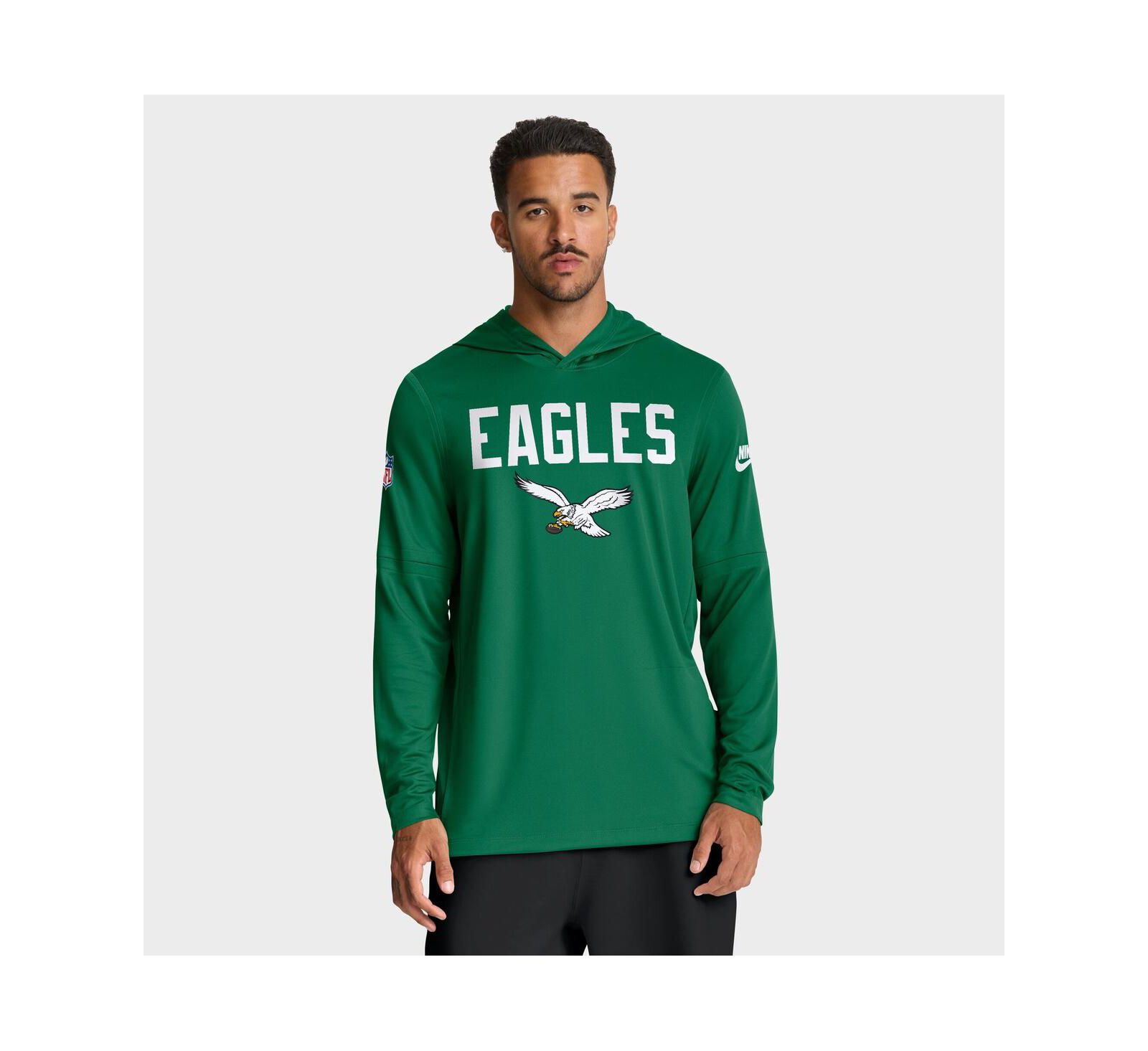 Nike Men's Kelly Green Philadelphia Eagles Big & Tall Alt Pack Performance Long Sleeve Hoodie T-Shirt