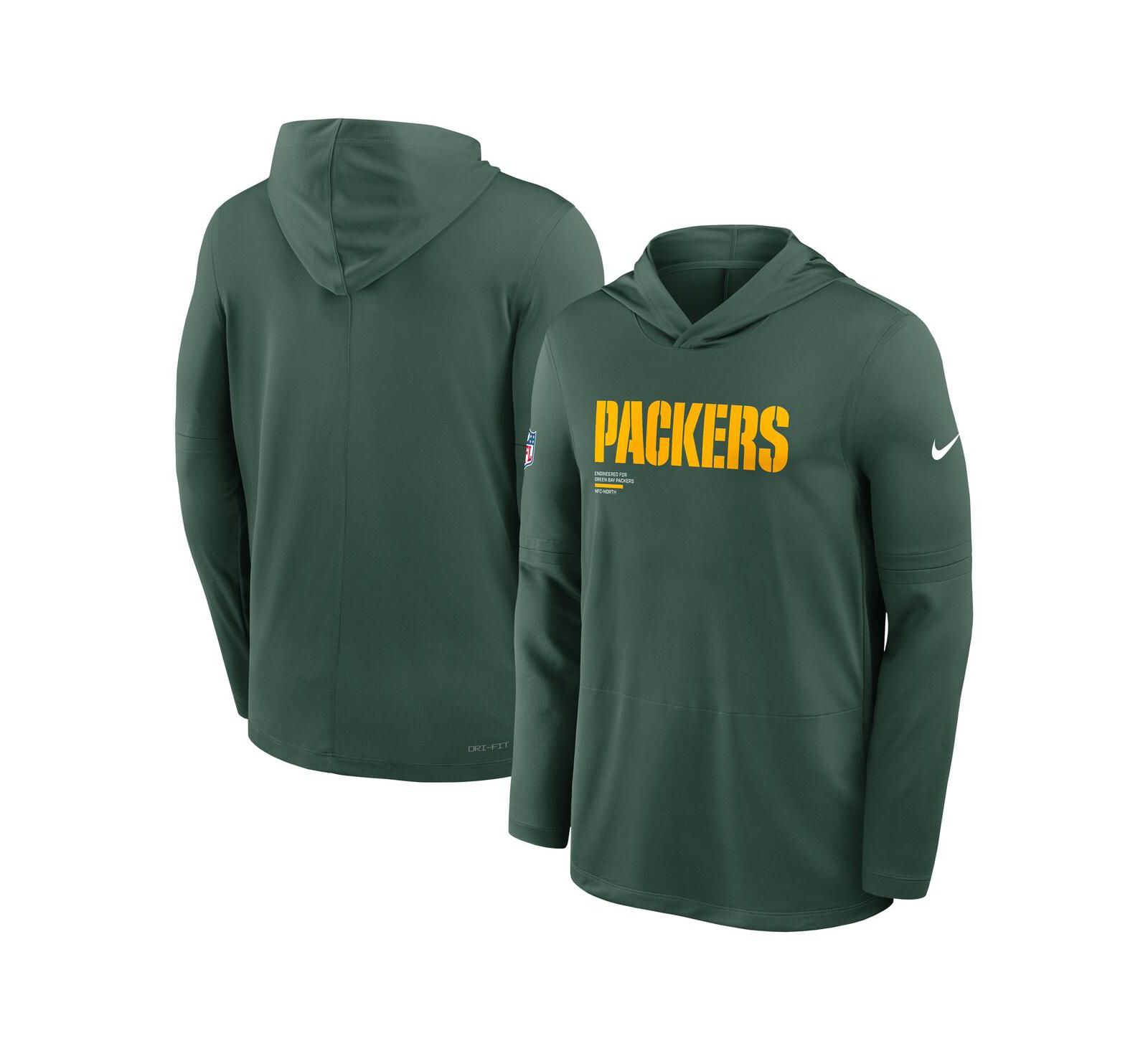 Мужское худи Nike Green Bay Packers, длинный рукав, спортивное, зеленое