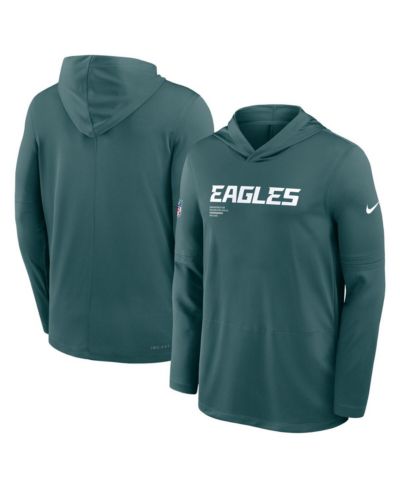 Худи-футболка Nike Men's Midnight Green Philadelphia Eagles Big & Tall Sideline Performance Long Sleeve