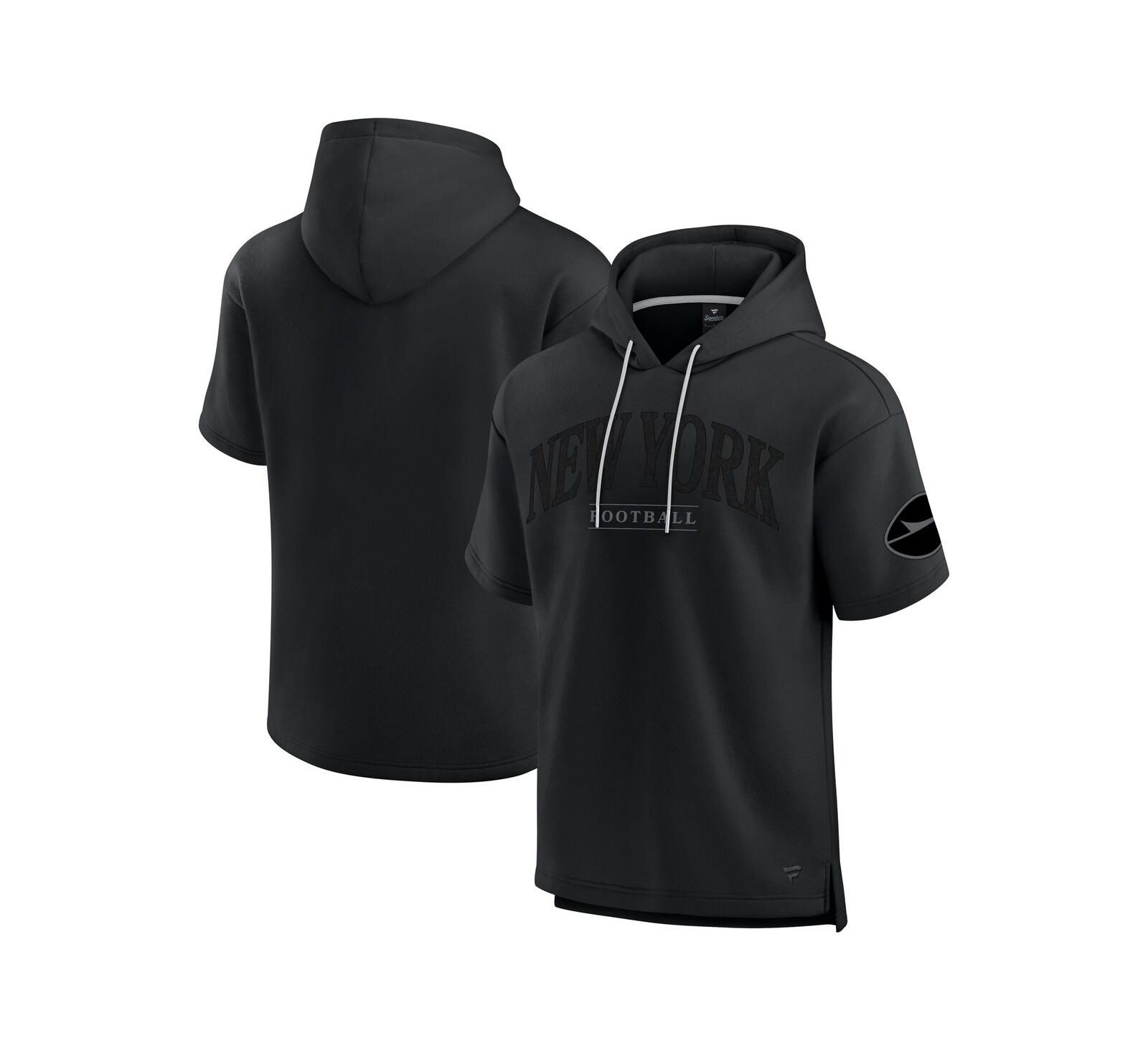 Fanatics Men's and Women's Black New York Jets Elements Ready Short Sleeve Pullover Hoodie