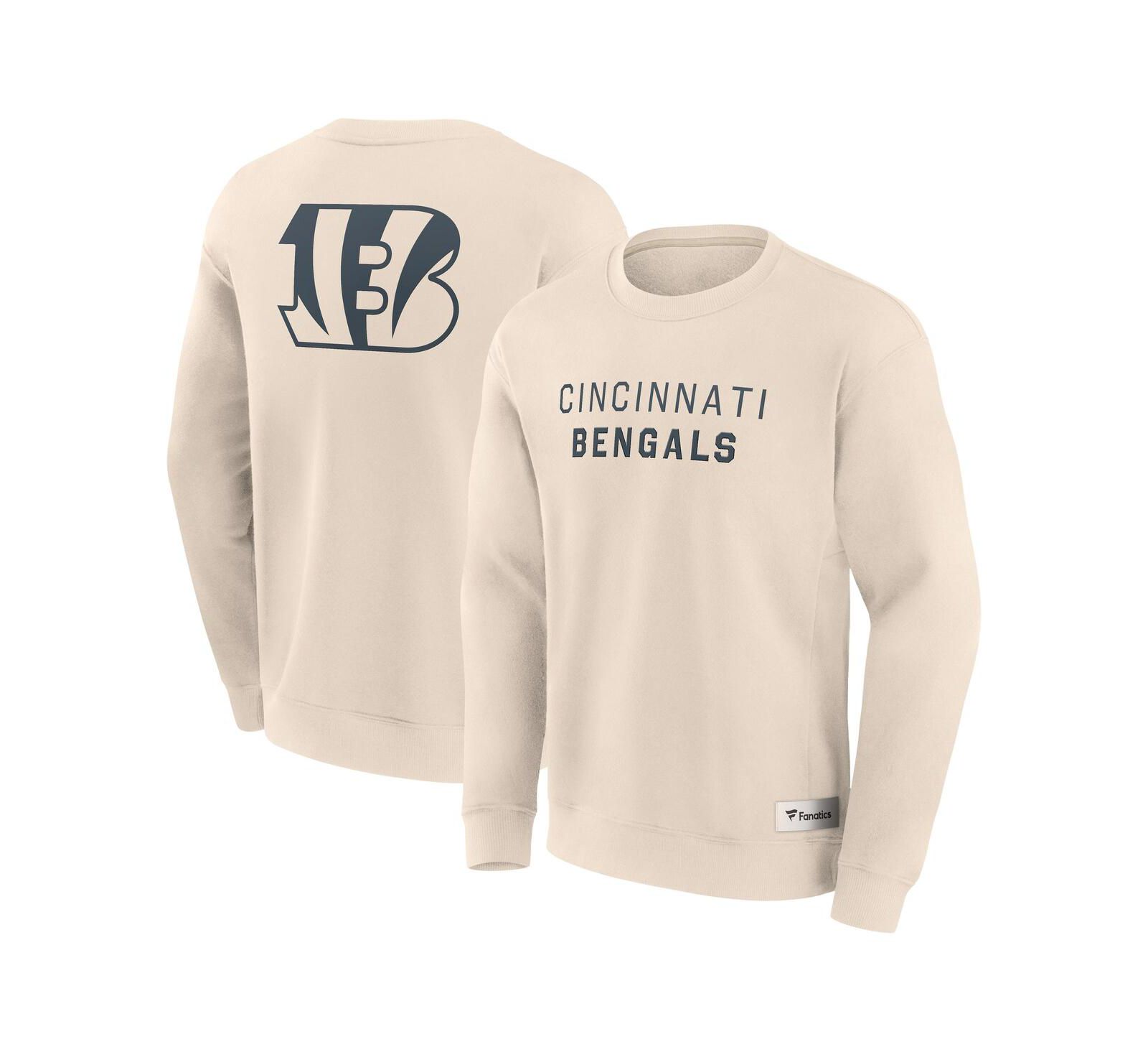 Мужское свитшот Fanatics Cincinnati Bengals Elements Future Ground с принтом, кремовый
