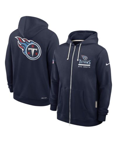 Nike Men's Navy Tennessee Titans Sideline Utility Player Performance Full-Zip Hoodie