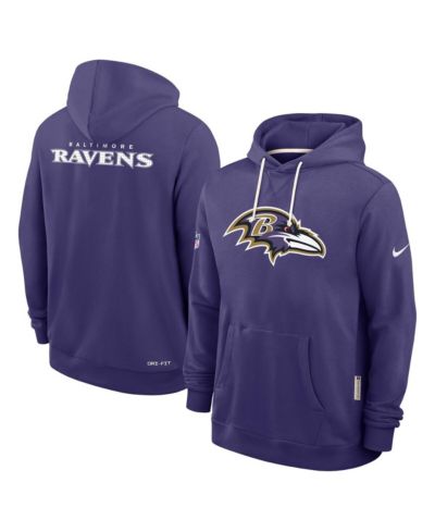 Мужское худи Nike Baltimore Ravens Sideline Performance с молнией, фиолетовое